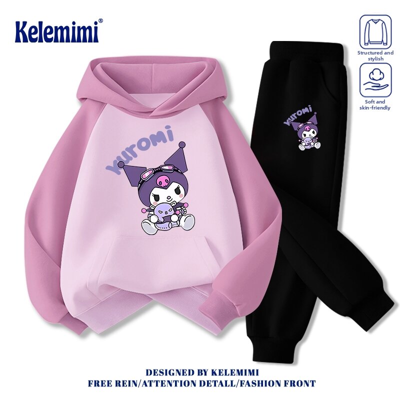 New Girls' Autumn Sports Outfit 2-Piece Set Harga  115 Ringgit*Penghantaran Percuma