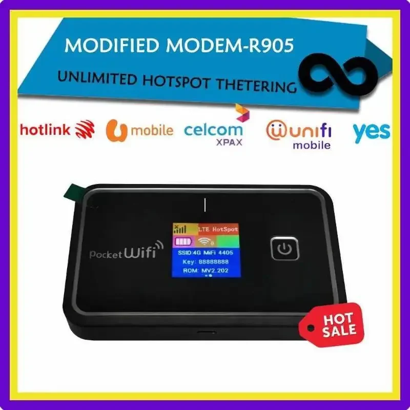 Modified Unlimited 4G LTE pocket WiFi R905 router Portable Wifi Modem MIFI Router