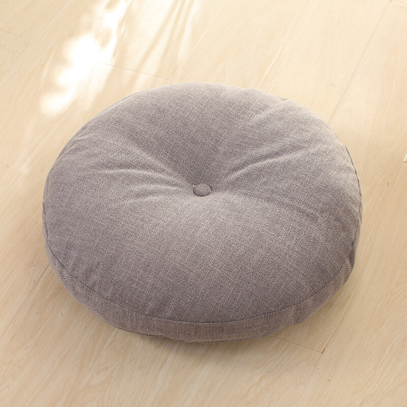 ZHEYIRUIPIN | Thickened Detachable Large Round Linen Cushion