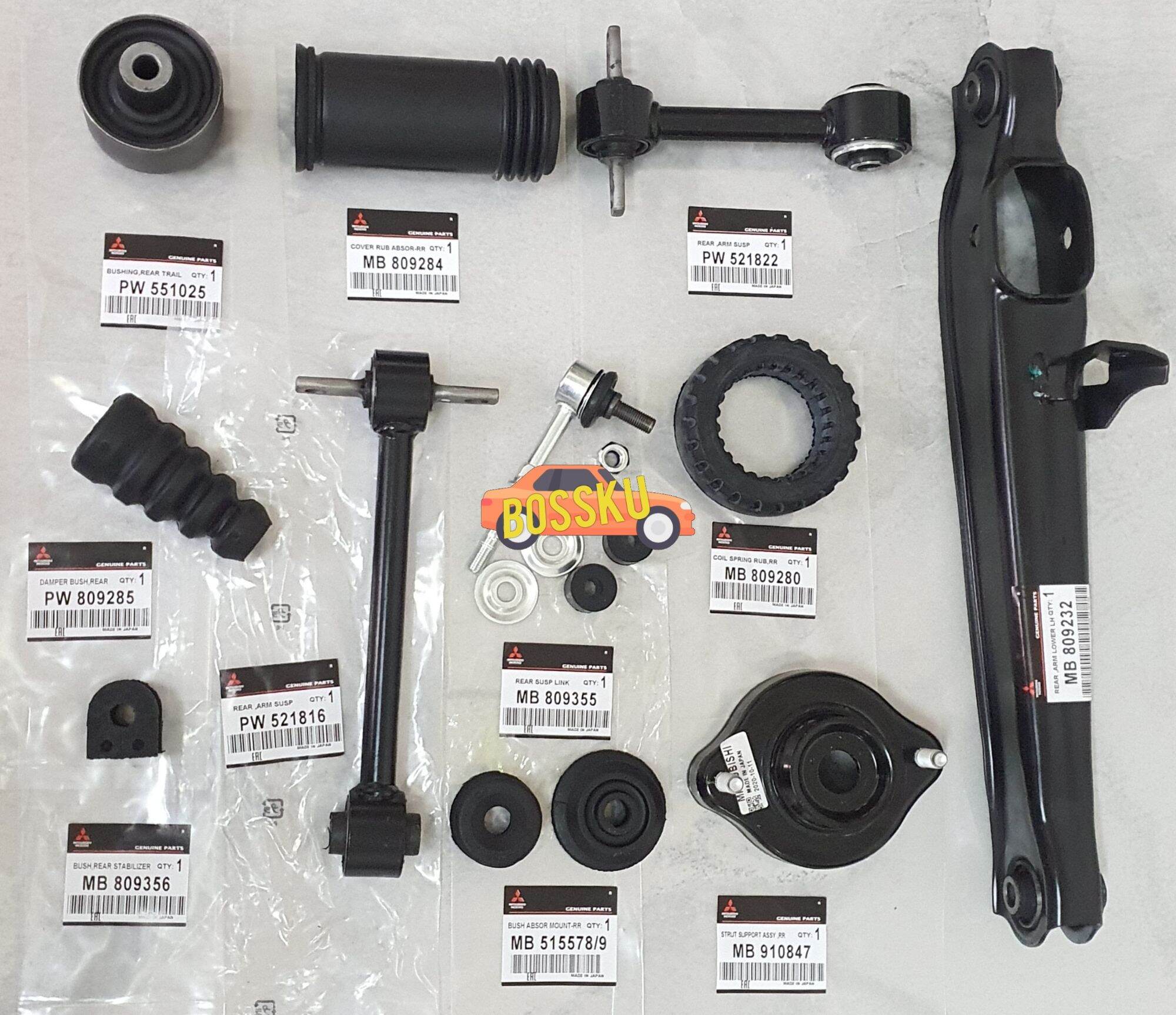 24 IN SET PROTON WIRA WAJA GEN2 PERSONA SATRIA REAR LOWER ARM/UPPER ARM/TRAILING ARM