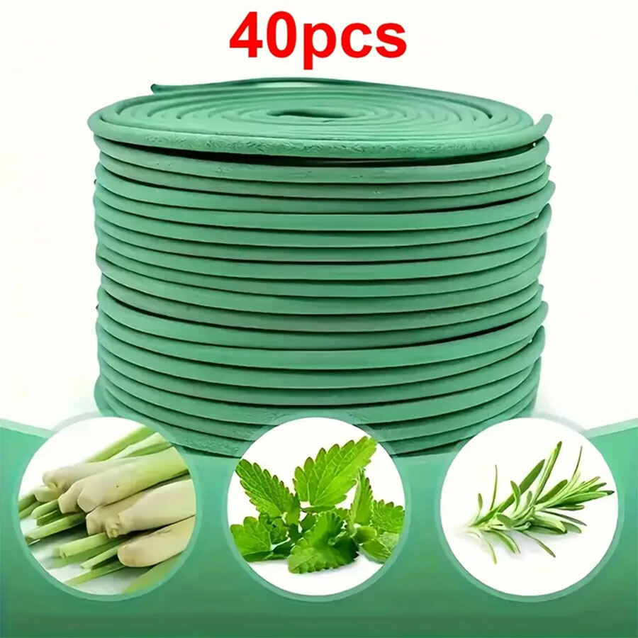 Natural Lemongrass Scent 40pcs Citronella Incense Coils with Holder - Outdoor Poolside Patio Porch Deck Camping & Hiking Us