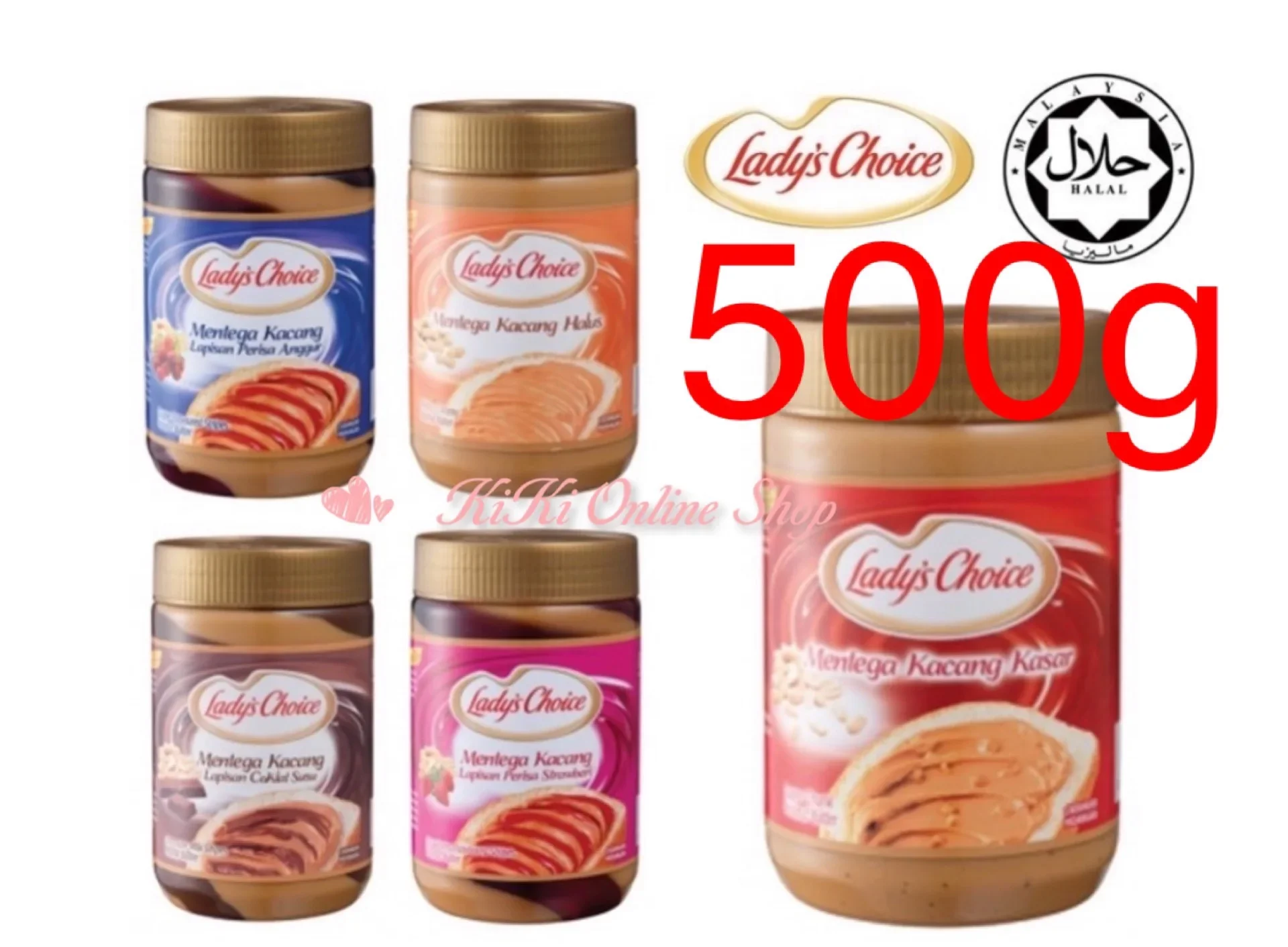 Lady's Choice Peanut Butter / Crunchy Peanut Butter / Chocolate Butter Jam 500g