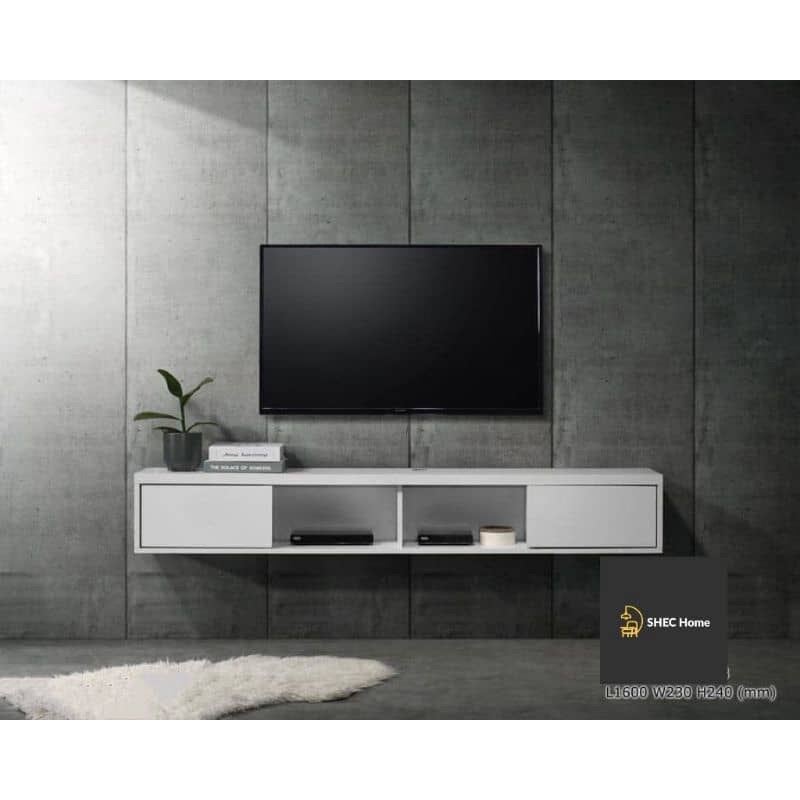 Ready Stock Wall Tv White/ Wall Tv Brown/ Almari Tv