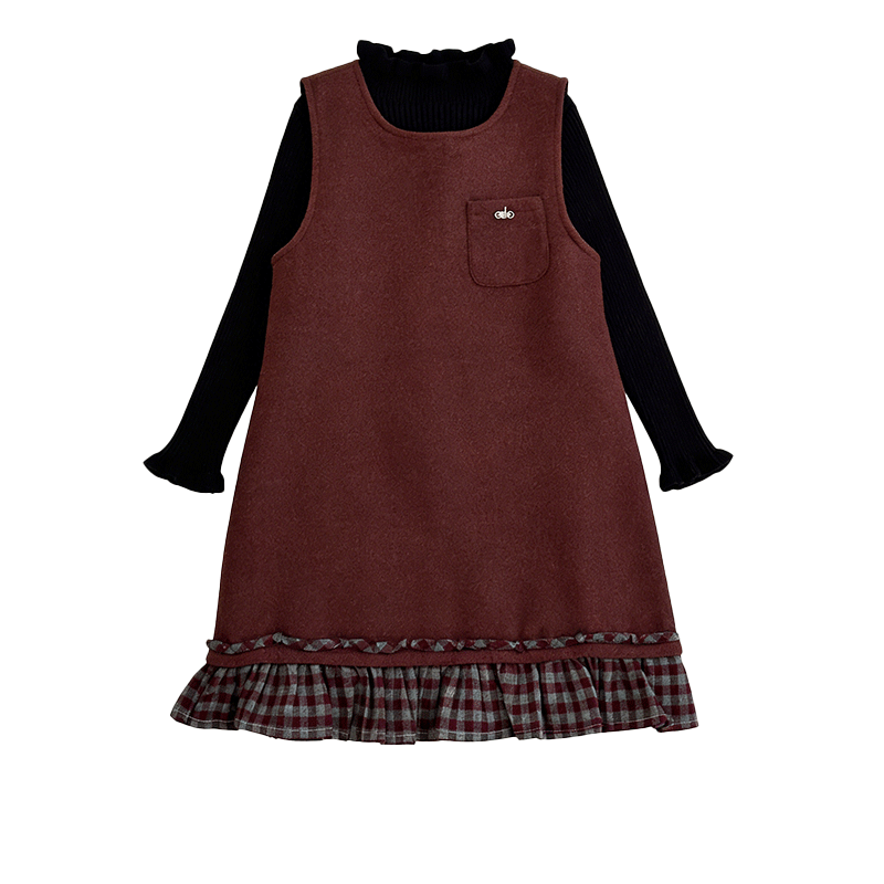 Princess Style New Year Clothes Set for Girls Big Kids Fashionable Little Fragrance Wind Dress Suit Winter Warm Thickened Plaid Harga  142 Ringgit*Penghantaran Percuma