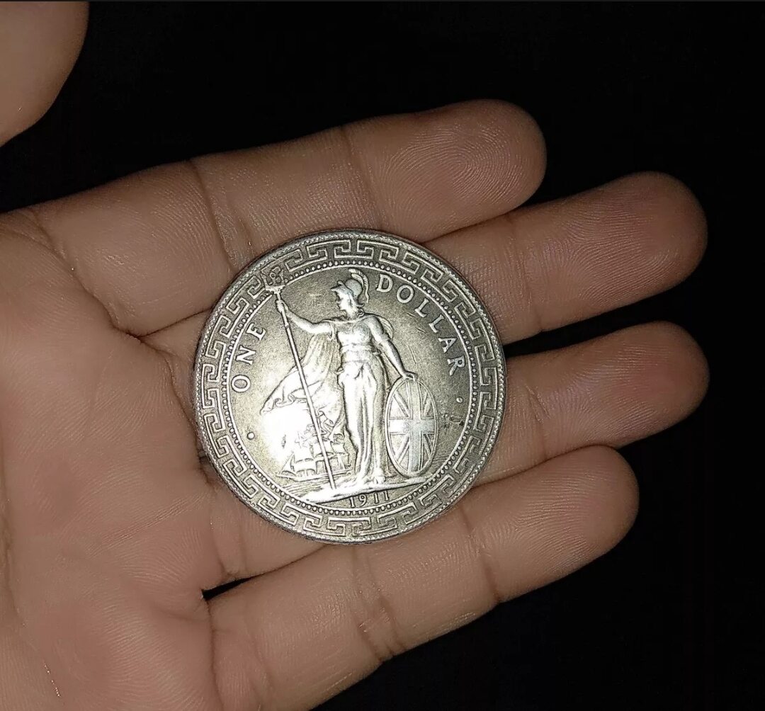 British Trade Dollar One Dollar Collectible Coin Non Magnetic Malaya Feng Shui Silver Coin