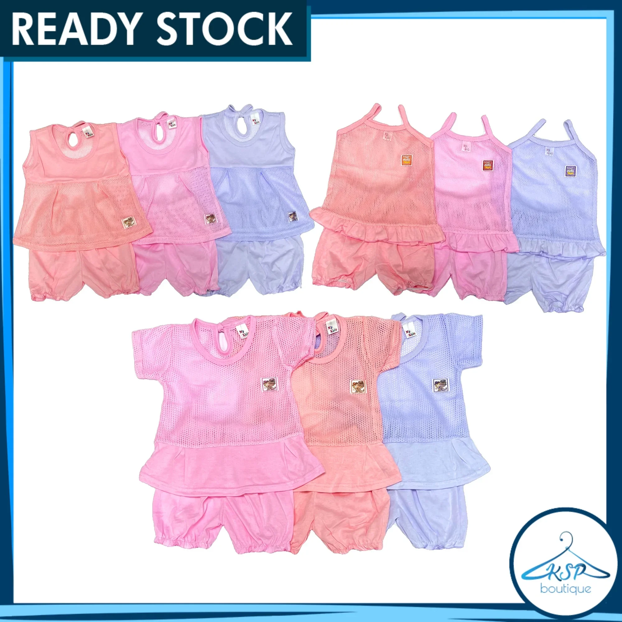 6 - 12 Month Baby Girl Eyelet Suit | Baby Girl Clothes | Baby Girl Suit | Baju Baby Perempuan | Baju Lubang Baby Girl