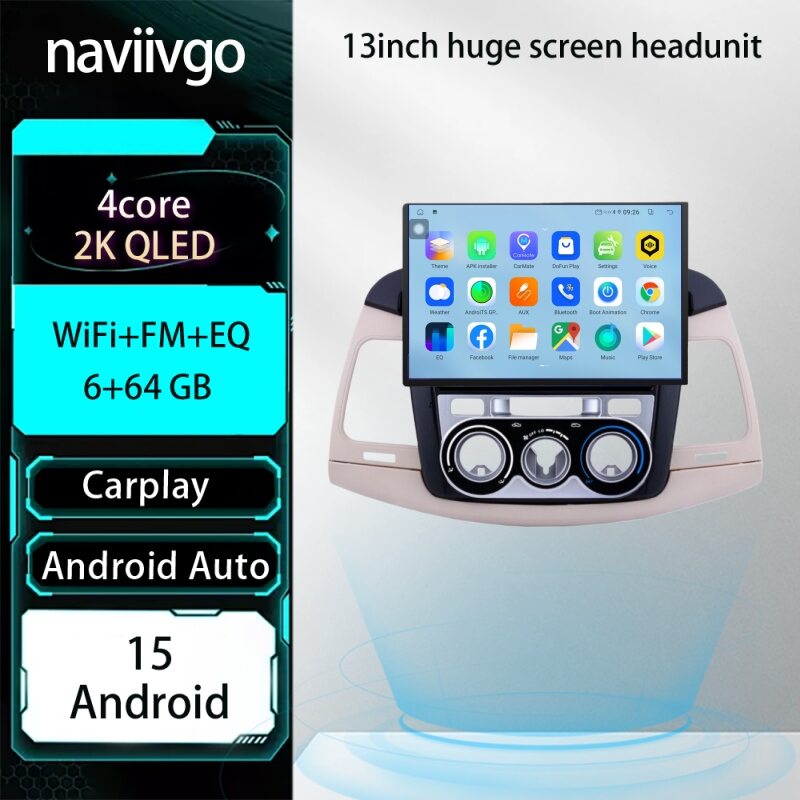 Android 13 2Din Gps Navigation Wifi Car Audio Player For Hyundai