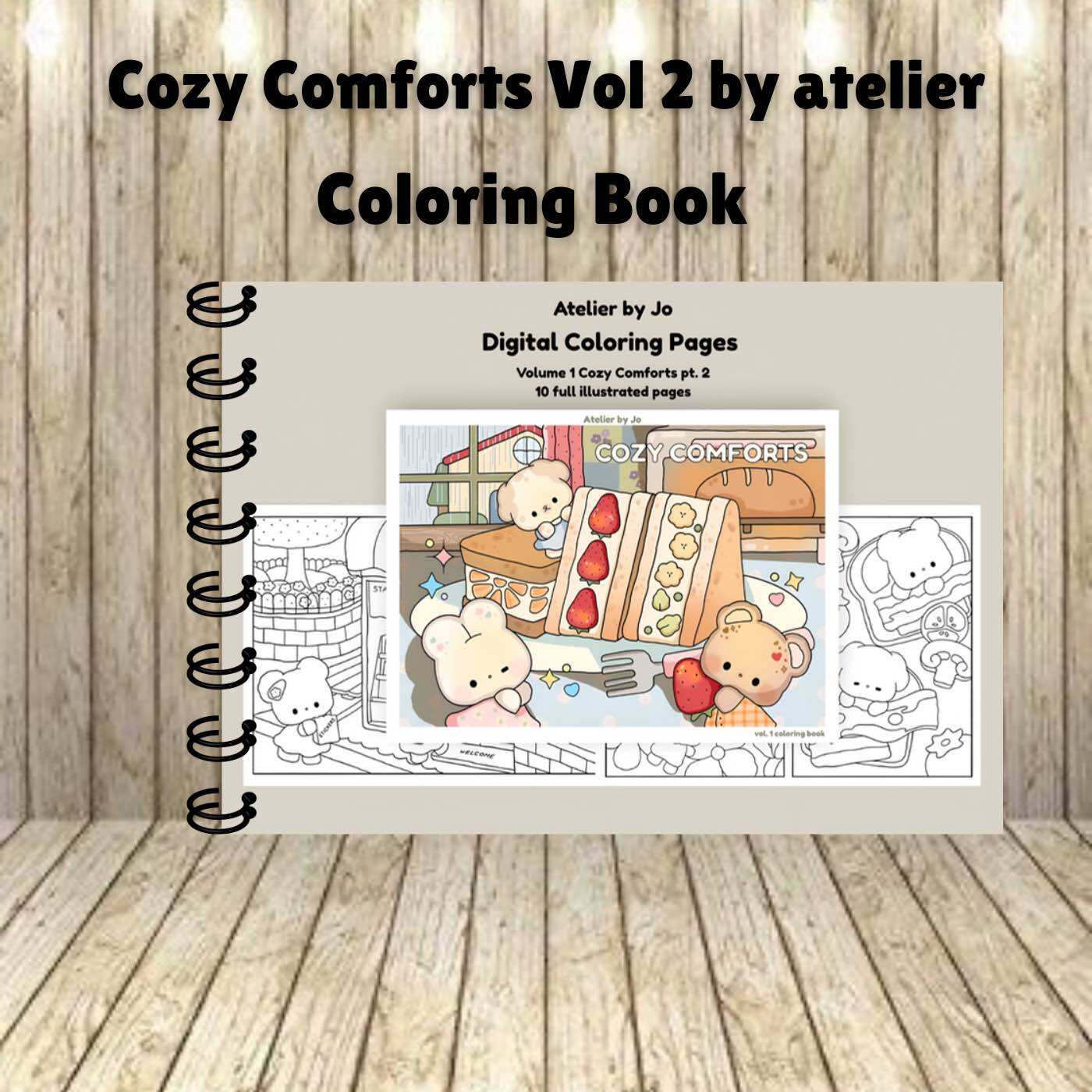 Cozy Comforts Vol 2 coloring book coloring book 10 Pages relaxing art therapy book
