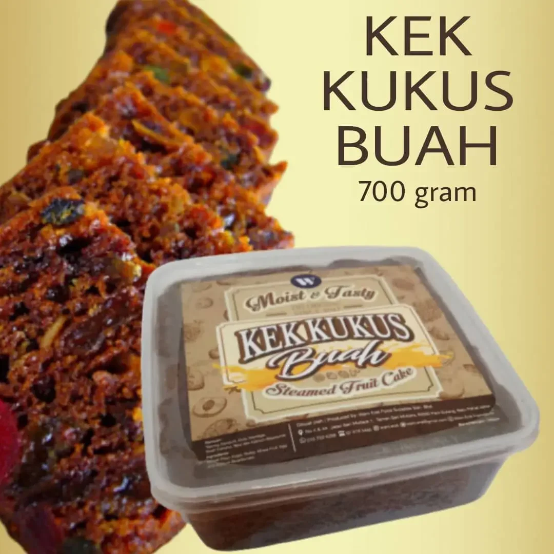 KEK KUKUS BUAH / STEAMED FRUIT CAKE / KEK KUKUS HOMEMADE [700GRAM]