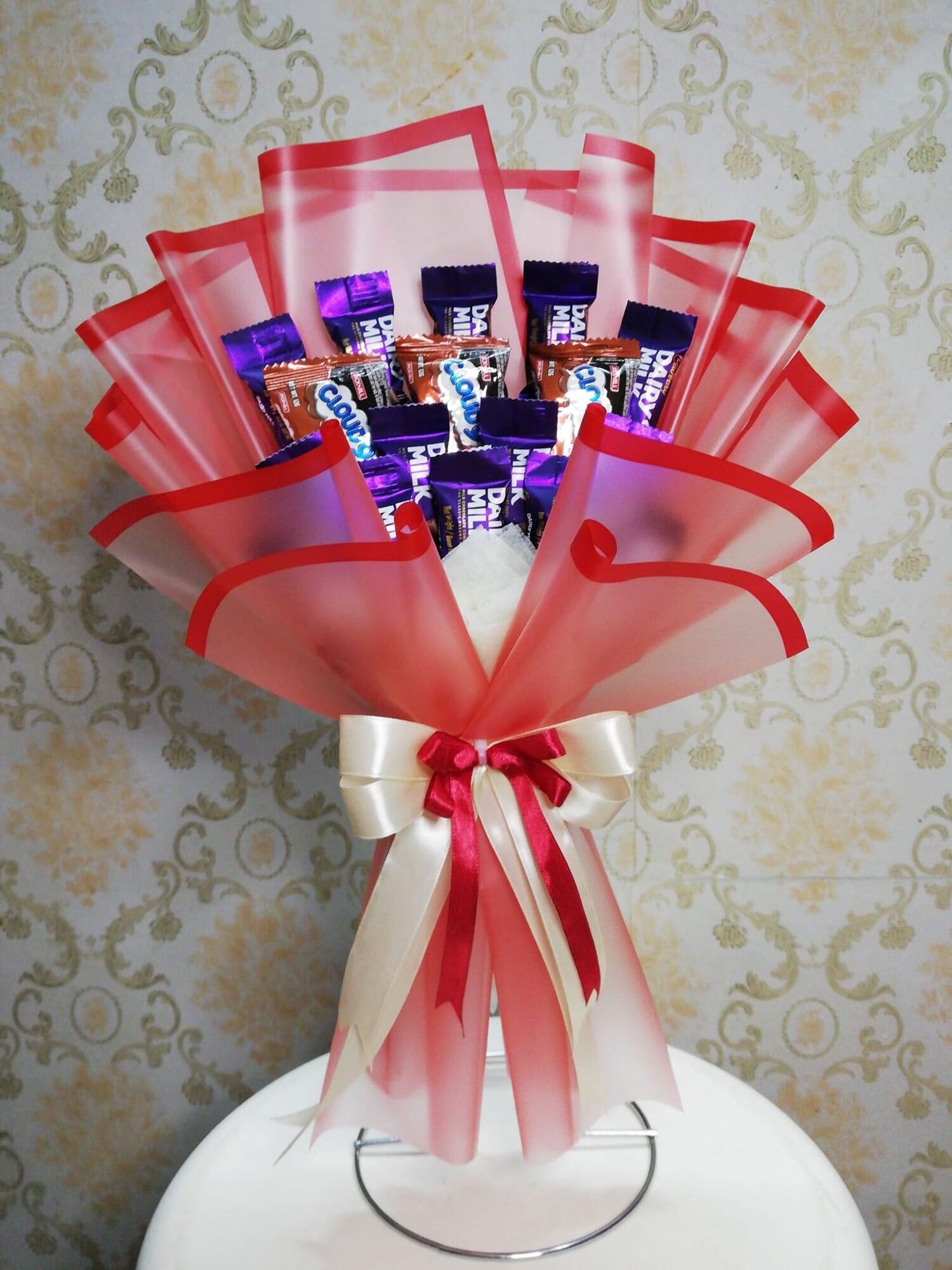 bouquet coklat, bouquet coklat cadbury almond , bouquet duit rm20