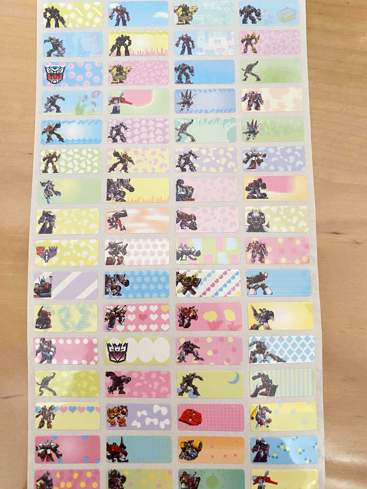 Small Size Waterproof Cartoons Name Stickers (68/160pcs) 可爱防水卡通姓名贴纸小号 ...