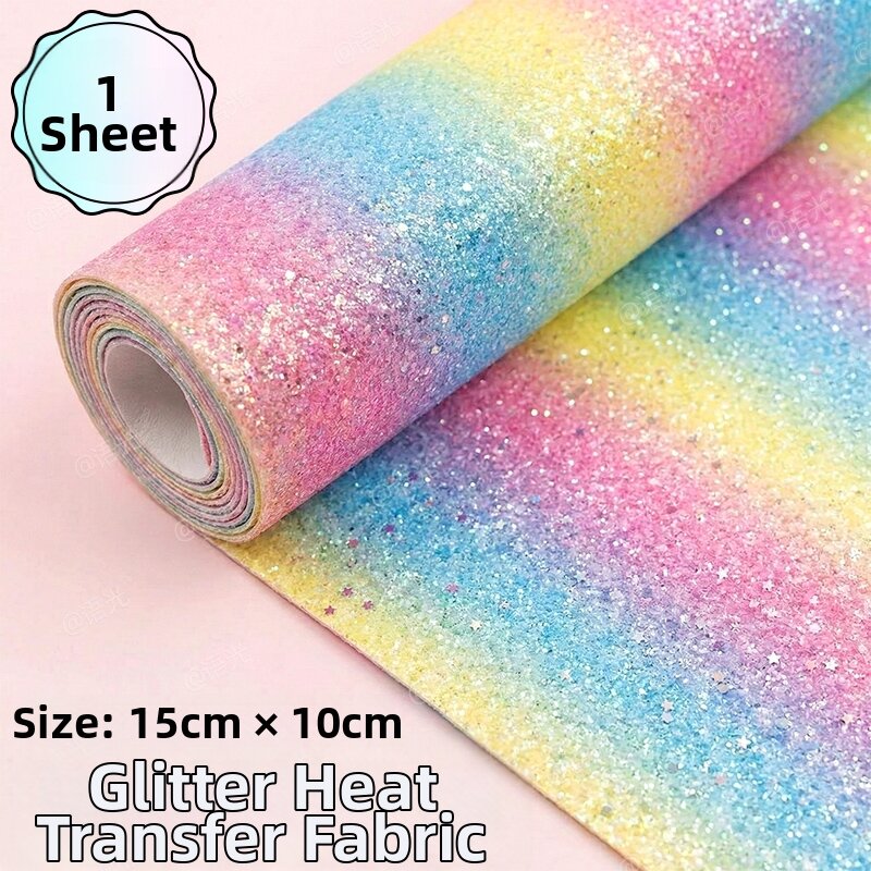 YUGUANG | Rainbow Glitter Sequin Gradual Change DIY Heat-Resistant Pad Cloth