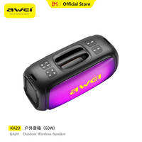 Awei LED cầm tay bluetooth 5.3 Loa EQ TWS nhắc nhở bằng giọng nói chức năng ghi âm loa không dây