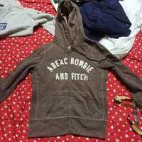 ABERCROMBIE HOODIE FULL ZIPPER KAIN TEBAL SIZE 20X24 INCH
