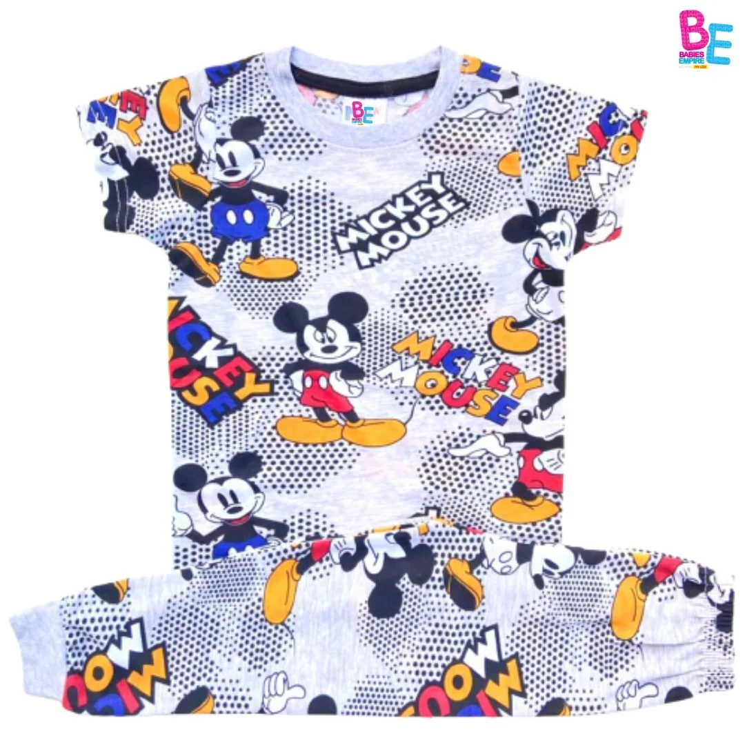 Pyjamas Mickey Mouse Baby Kids Big Size Unisex Boys Girls Baju tidur budak sleepsuit sleepwear