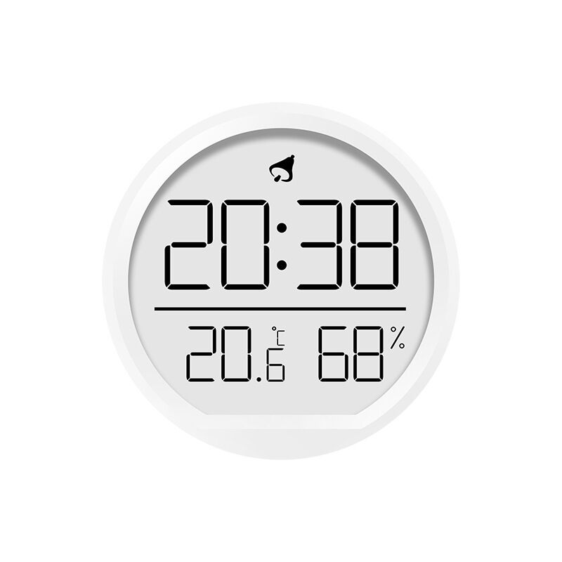 Magnetic Refrigerator Clock Indoor Home Use Electronic Kitchen Alarm Clock Wall Mounted Thermometer Humidity Meter LCD Screen High Precision Magnet