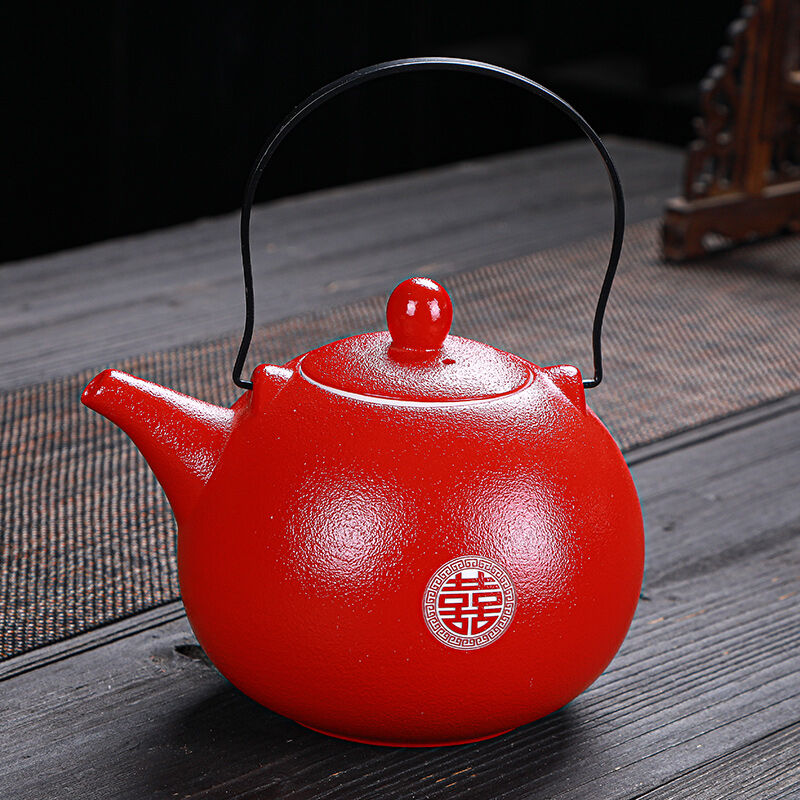 Wedding Tea Set a Set of Dowry Tea Ceremony Cup Gift Set Red Wedding