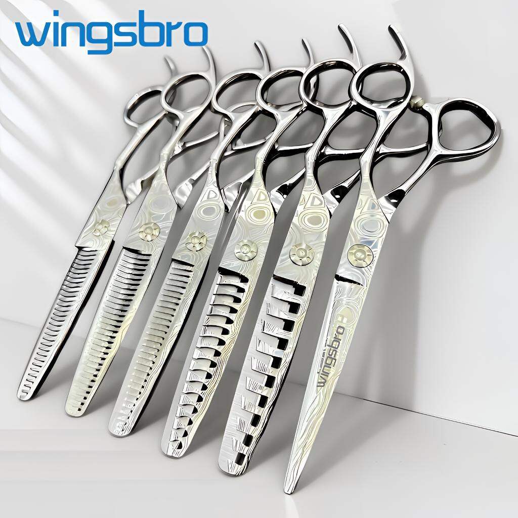 wingsbro 6.5 inch Hairdressing Scissors 6 Inch Thinning Scissors Professional Barber Scissors Cutting Thinning Styling Tool Hairdressing Shear ราคา 288 บาท*ส่งฟรี