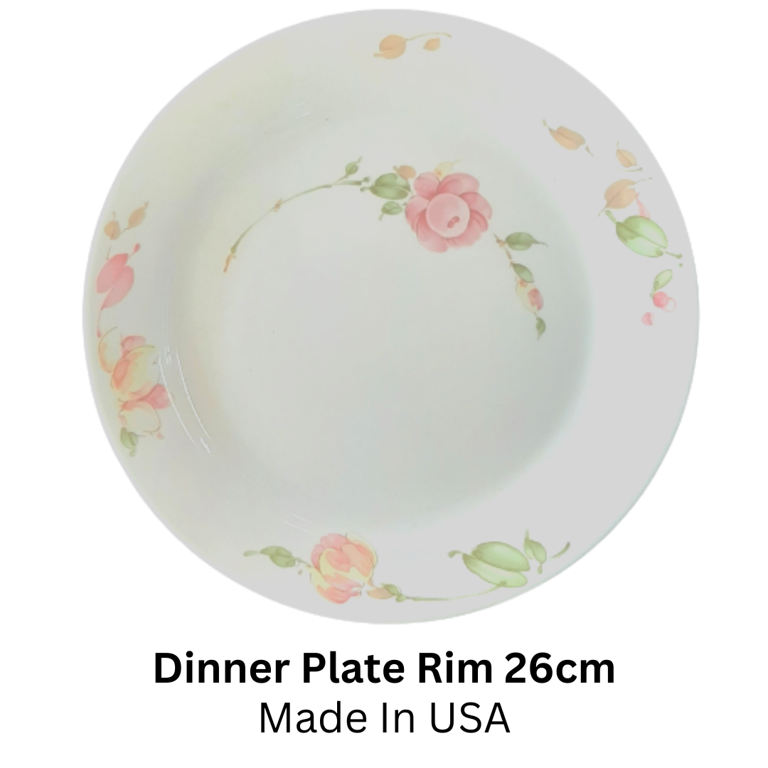 CORELLE DINNER PLATE RIM 26CM/PINGGAM MAKAN RIM CORELLE/MADE IN USA 100