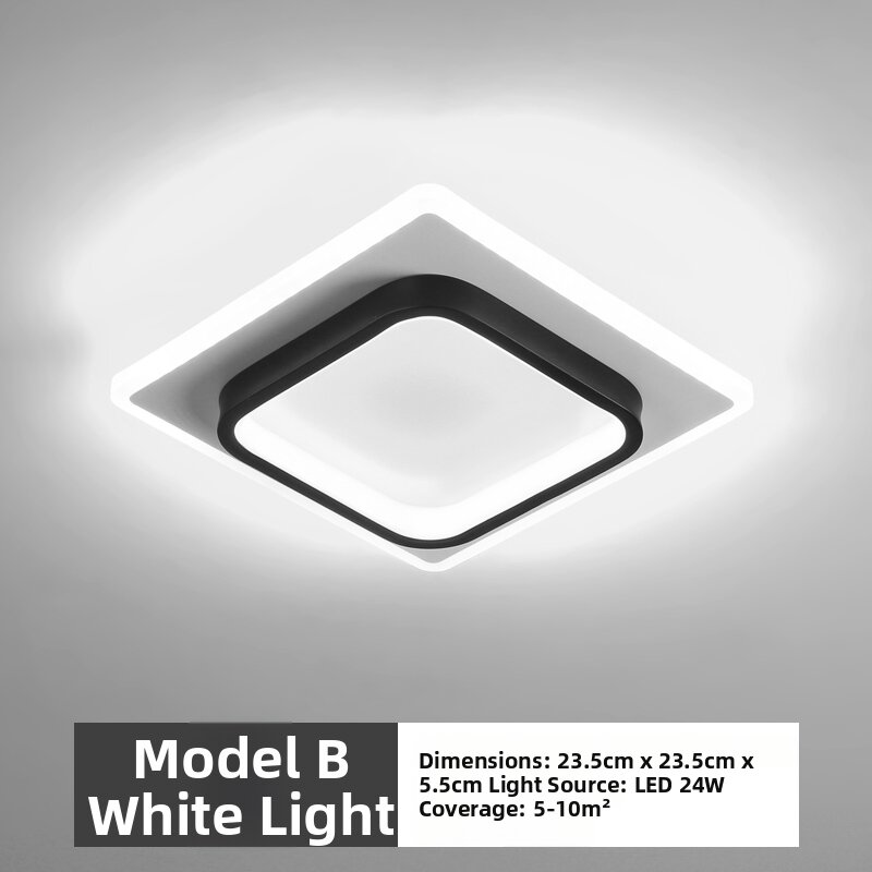 Modern Minimalist Nordic Style Entrance Hallway Ceiling Light Corridor Indoor Outdoor LED Lamp for Home Decor Iron Art Lighting