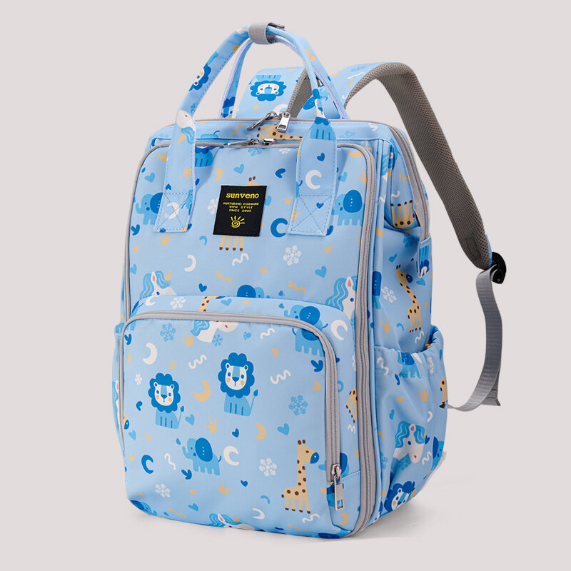 Sunveno Stylish Diaper Bag Mommy Backpack Multifunction Travel BackPack Maternity Baby Changing Bags Large Capacity Waterproof