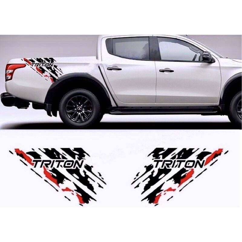 (Ready Stock ) Mitsubishi Triton Body Side Trunk Vinyl Decal Sticker