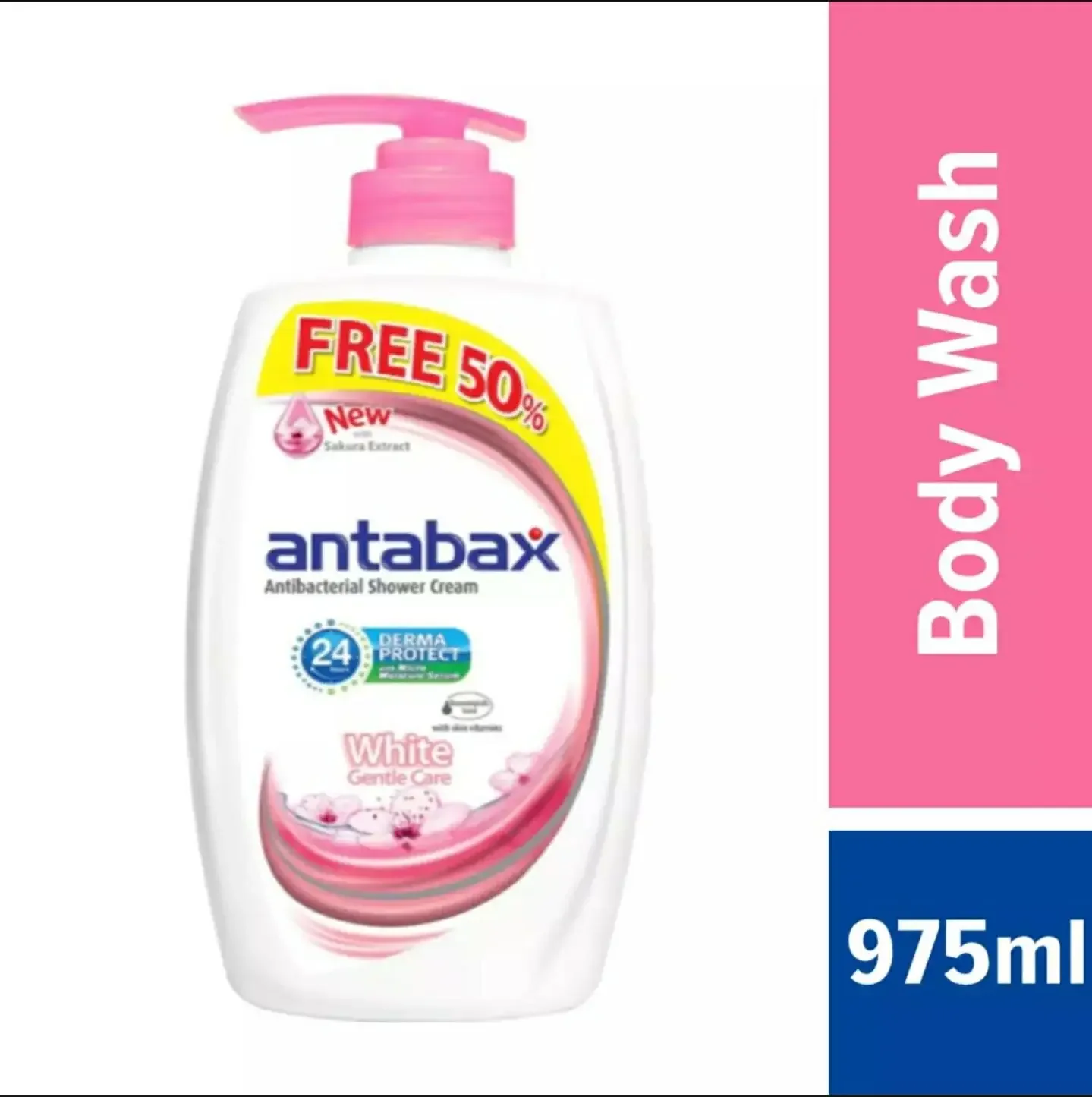 Antabax Gentle Care Antibacterial Shower Cream 650ml + Free 50% (975ml)