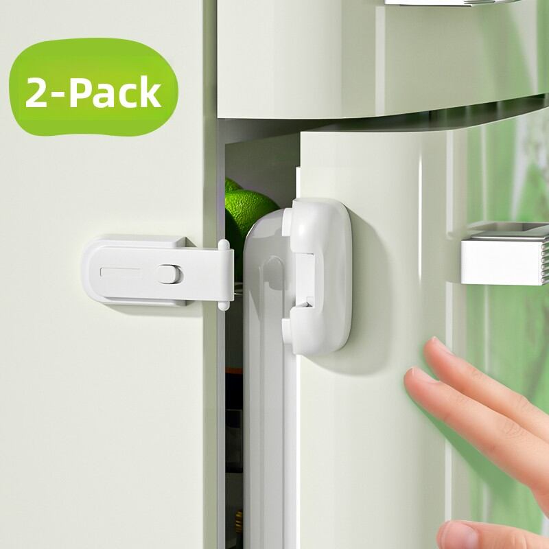 SAFELON | Child Safety Lock For Fridge Door Anti-Opening Latch Fixed Door Closer Prevents Loose Closure Refrigerator Door Lock Safelon