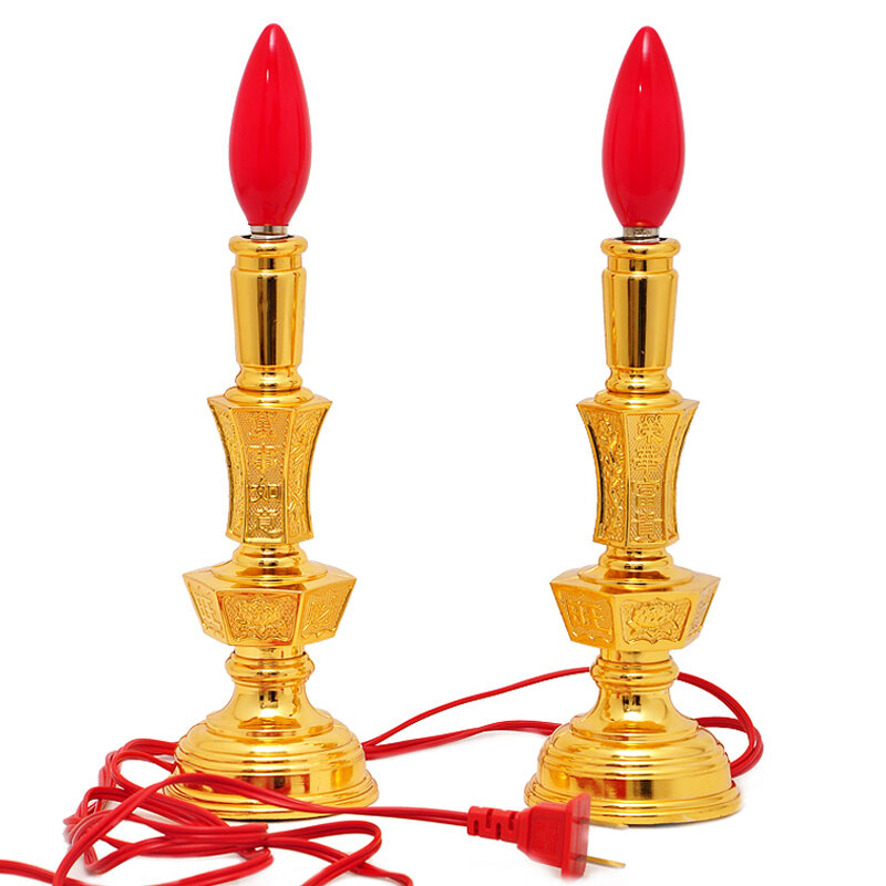 Buddha Lamp LED Electric Candle Light Buddha Candle Holder Enshrine God