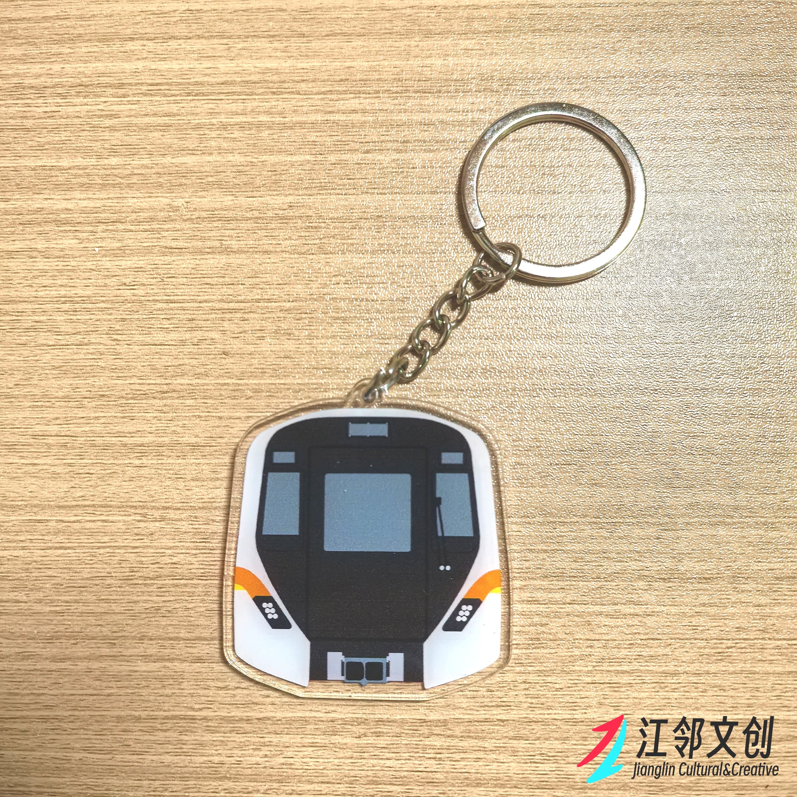 Singapore MRT Cultural Creative Keychain Acrylic Pendant Student Stationery Accessory Subway and Train Enthusiast Souvenir Creative Gift Travel Keepsake.