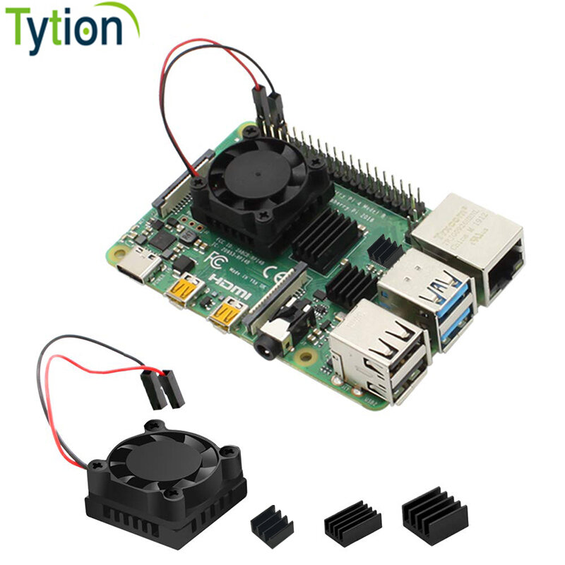 Raspberry Pi 4B Cooling Fan Set Aluminum Heat Sink with Back Adhesive Durable Thermal Solution for Enhanced Heat Dissipation Harga  14 Ringgit*Penghantaran Percuma