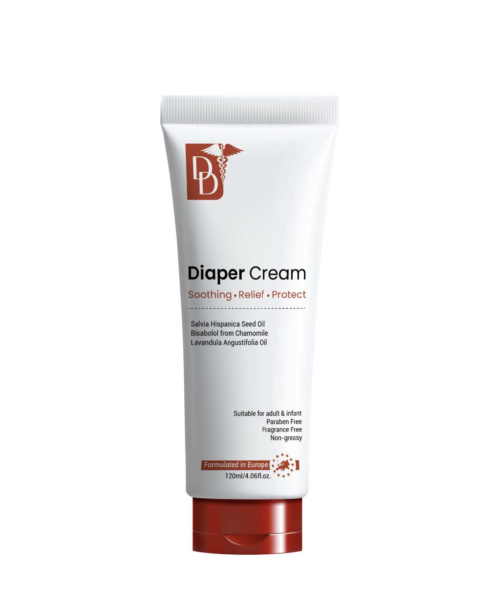 DD Adult Diaper Cream 120ml (Formulated In Europe To Relieve Skin Rashes)