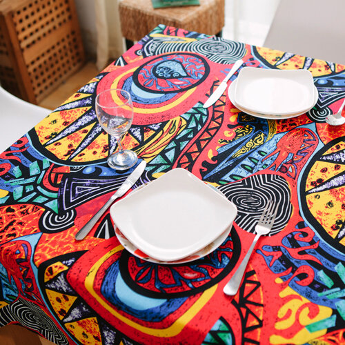 Ethnic Style Bohemian Vintage Printed Cotton Linen Fabric