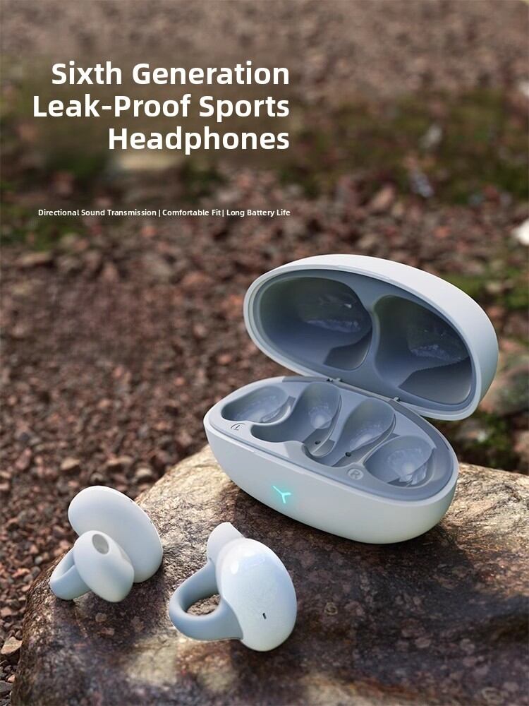 Bizoe | Bone Conduction Clip-on Wireless In-Ear-Free Running Sport Bluetooth Headphones for Men