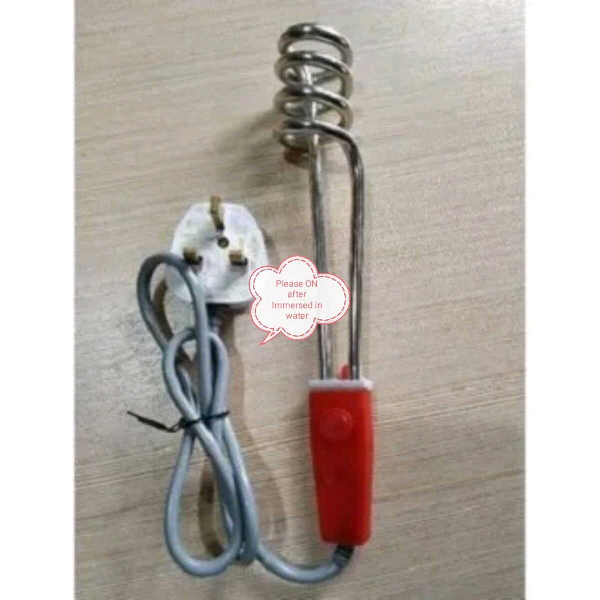 Portable Immersion Heating Element Boiling Water 3 Pin Plug Easy And Convenient For Home