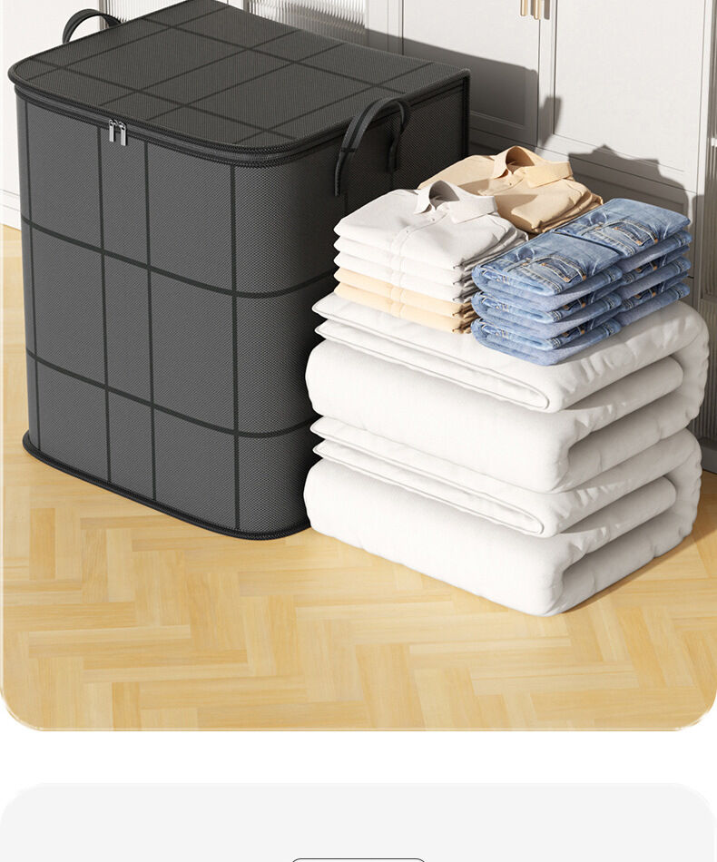 Extra Large Woven Storage Bag For Quilts And Bedroom Organisation_voghion.com