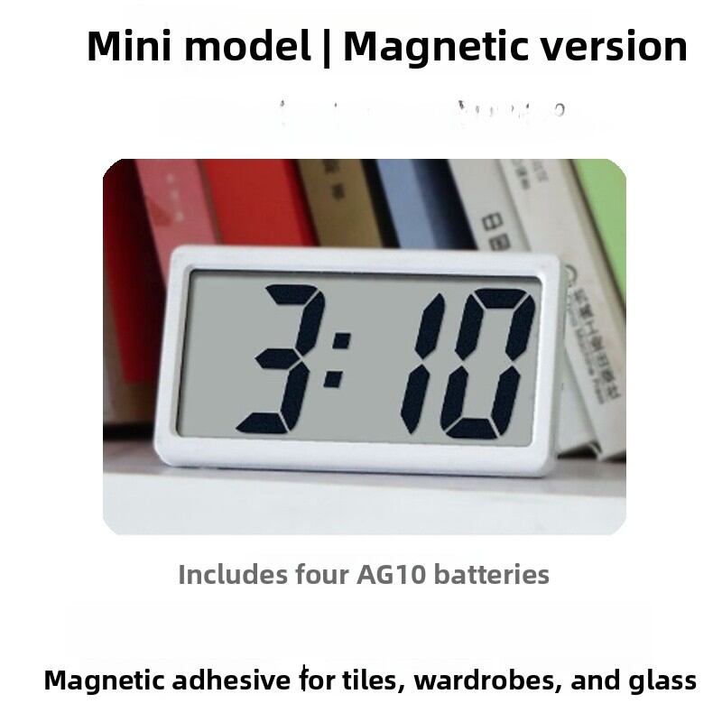 Mini Portable Large Digit Clock Simple Modern Desktop Placement Electronic Clock Magnetic Wall Fridge Hour Clock