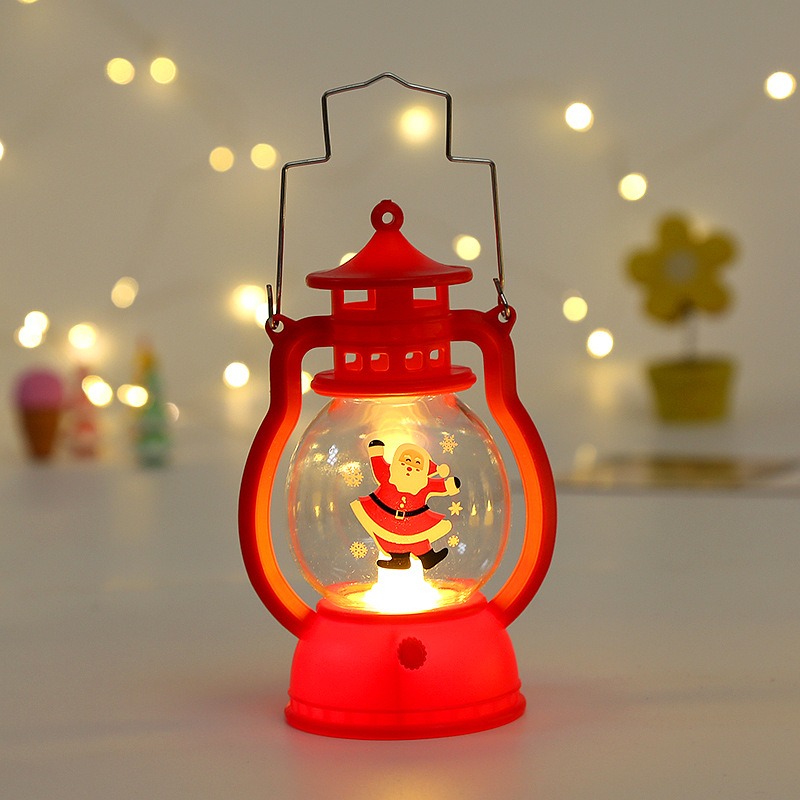 Christmas Small Horse Lantern Handheld Atmosphere Small Oil Lamp Kindergarten Childrens Christmas Gift Creative Decorative Lamp