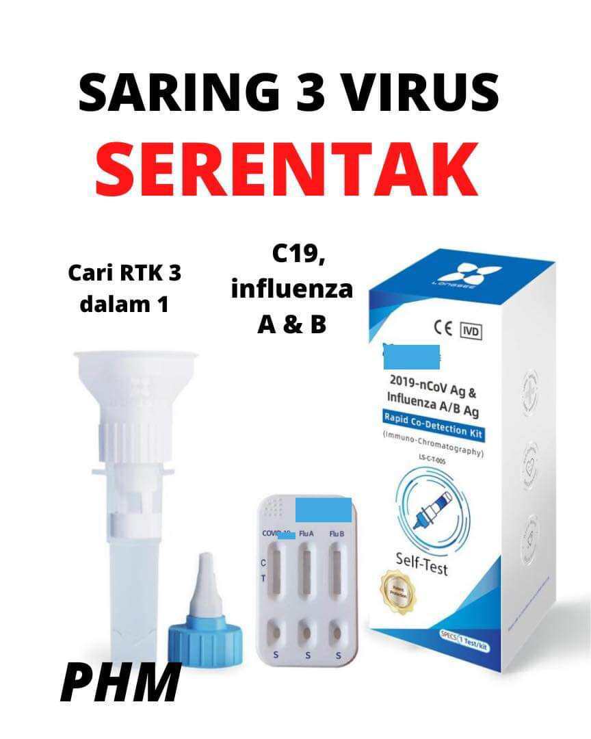 Longsee Covid & Influenza Test kit (3 in 1) Lazada