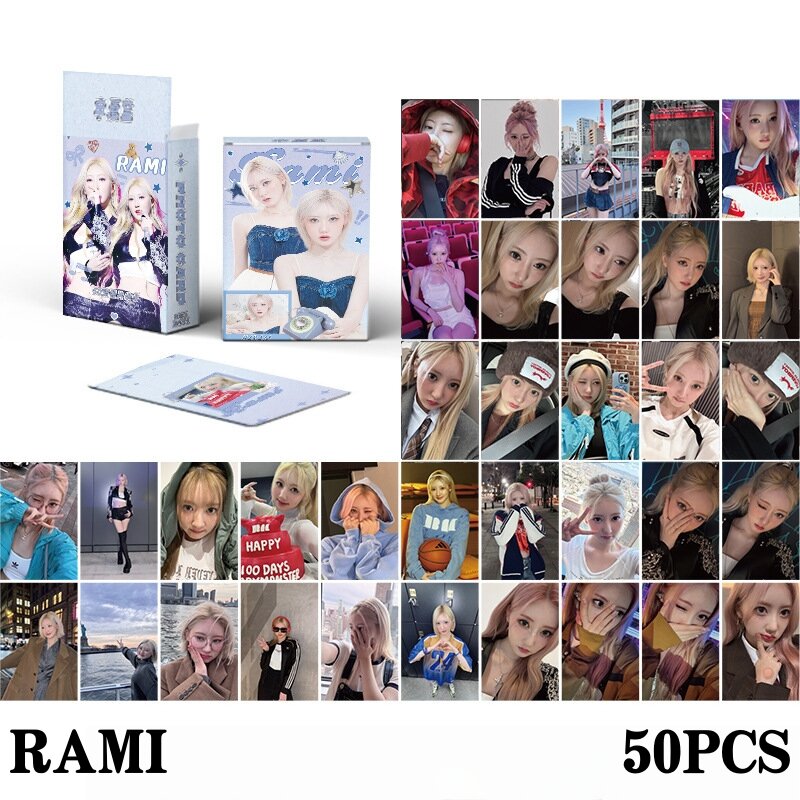 50 cái/hộp babymonster Laser thẻ photocards ASA RAMI ahyeon rora Ruka Chiquita pharita thẻ Lomo ba chiều Kpop Album