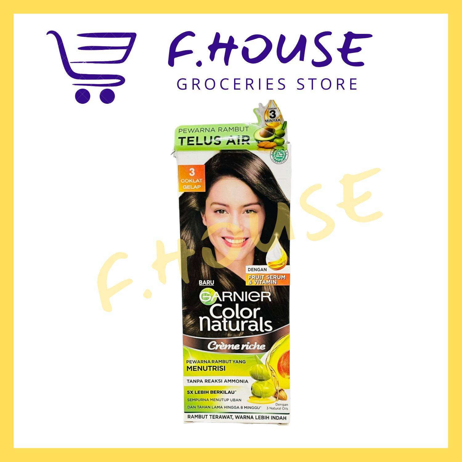 GARNIER Hair Color Naturals 5.32 Coklat Caramel / 3 Coklat Gelap / 1