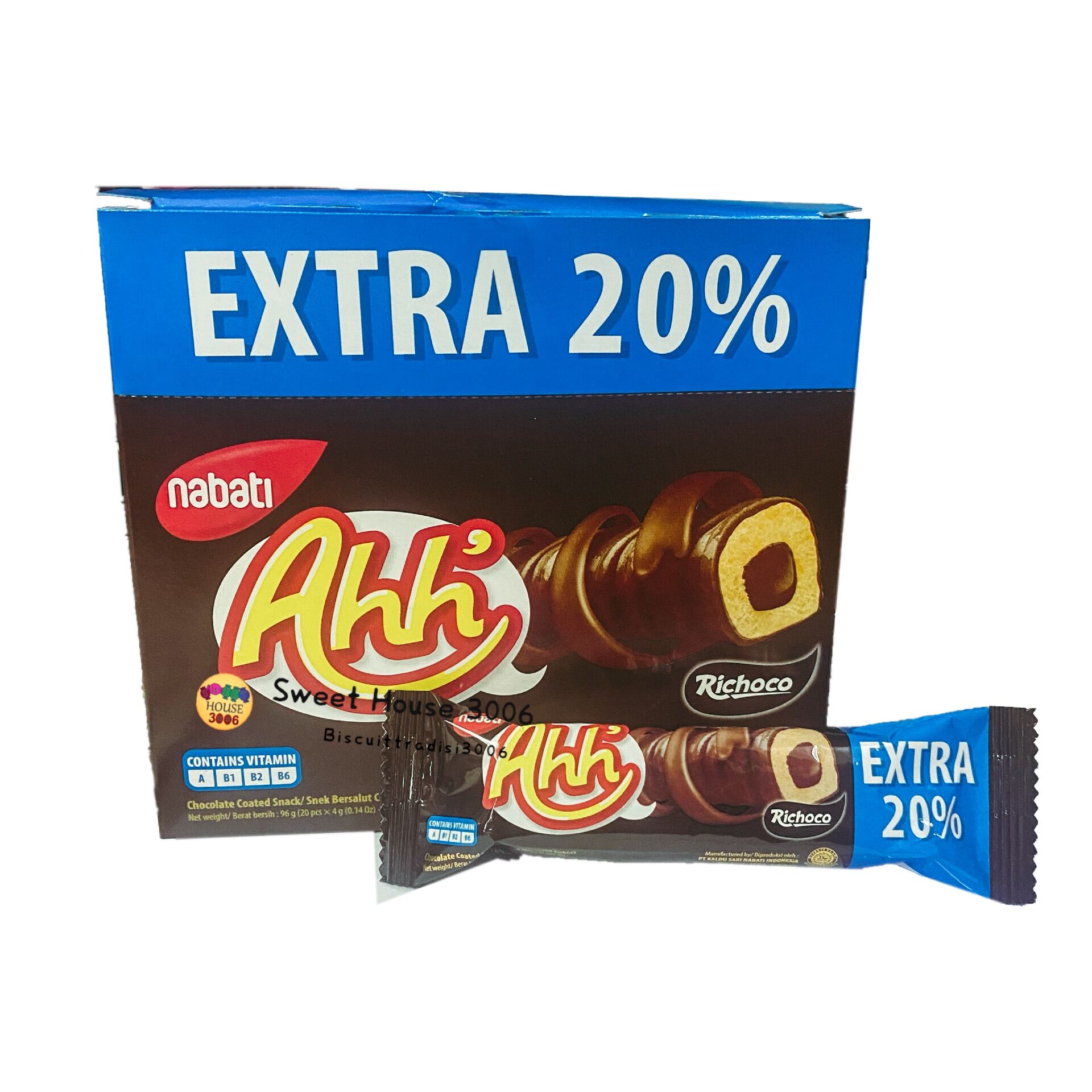 Nabati Ahh Triple Cheese Chocolate + Extra 20%(20’s x 4gm+0.8gm ...