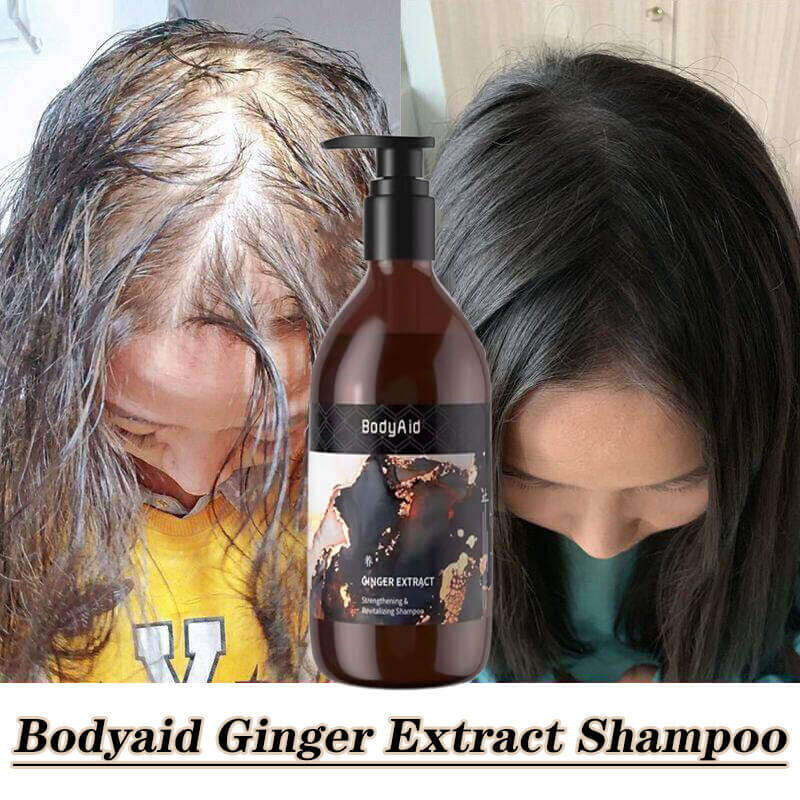 Bodyaid Herbal Gentle Ginger Shampoo Anti Hair Loss Shampoo Refreshing Oil Removing Anti Break 7882