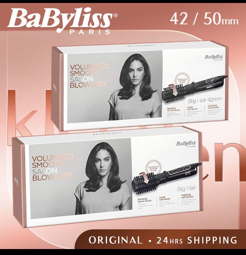 BaByliss Big Hair Rotating Styler - 42 mm (2777U ) / 50mm (2885U) / Diamond Big  Hair Dual Replacement Brush Head | 50mm and 42 mm | Lazada