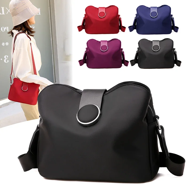 2020 New Oxford Cloth Shoulder Crossbody Middle-Aged and Elderly Women's Bag Lightweight Small Bag Middle-Aged Women's Bag Shopping Mom Bag