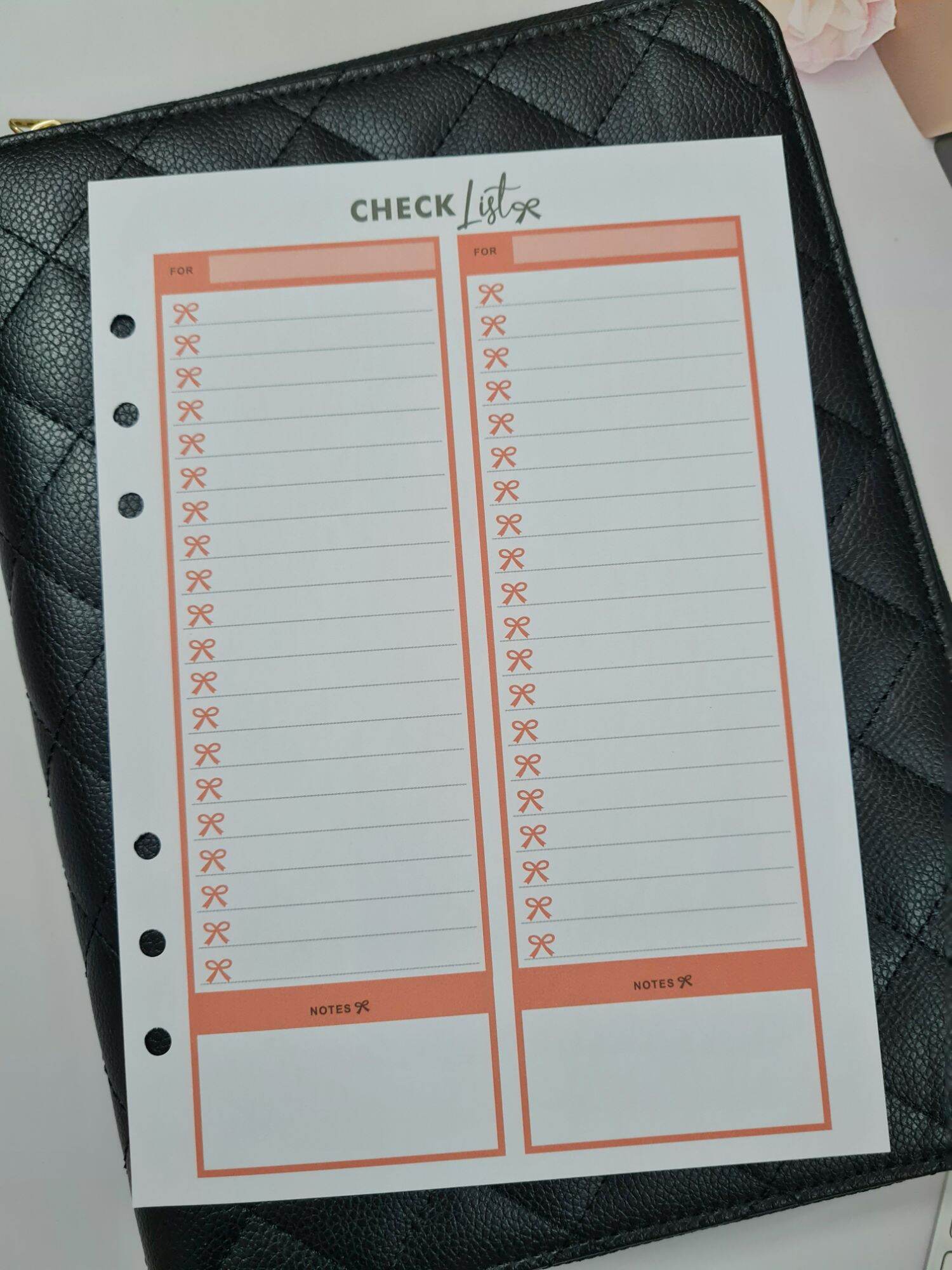 CHECKLIST A5 6 RING PLANNER INSERTS REFILL Lazada