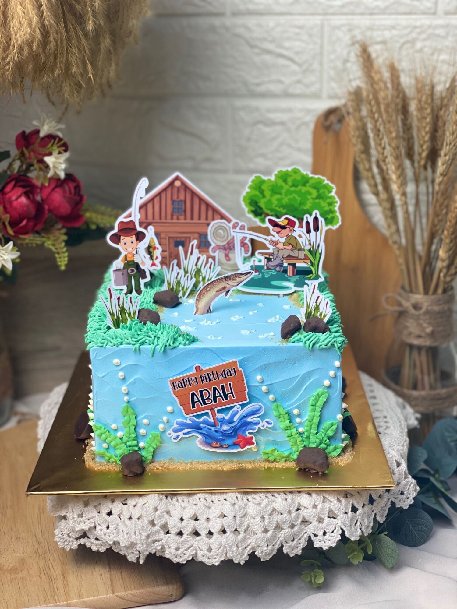 Camping Hunting Fishing Birthday Cake — Birthday Cakes