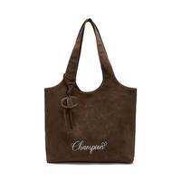 Champion | Large Capacity Oily Leather Look PU Tote Bag