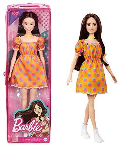 Barbie Fashionista doll with grey mouse print dress and ruffled sleeves and  pink booties and sun glasses lavender hair toys for girl - Lazada | Lazada