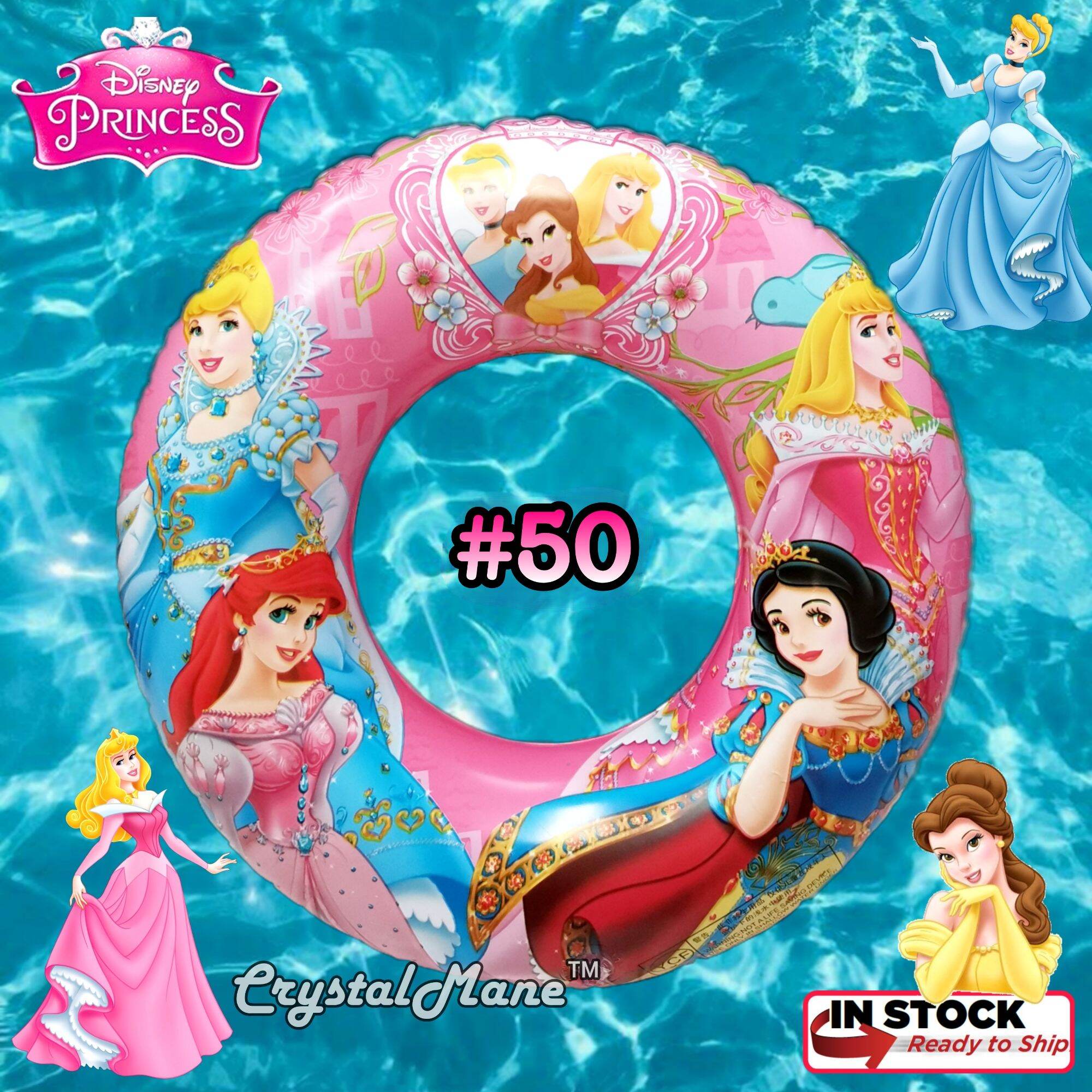 Princess Theme Float Inflatable DISNEY PRINCESS Design Float Swim Ring Kids Size.Pelampung ...